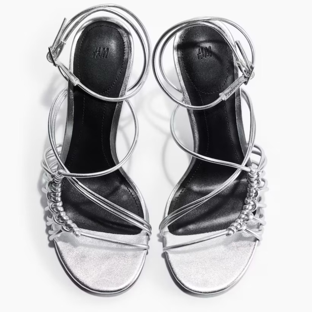 H&M Metallic Silver Women's Heels
